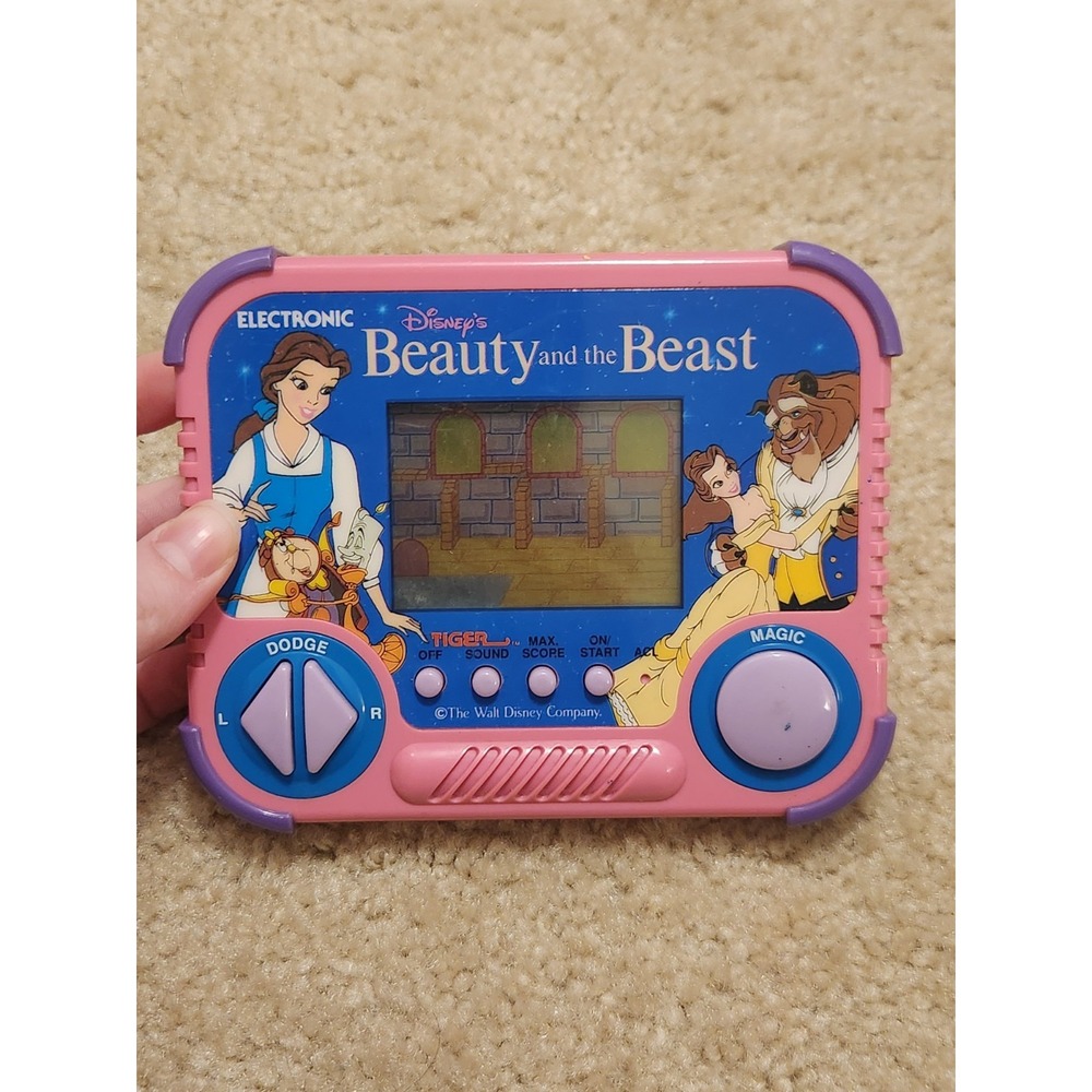 Vintage Disney Beauty and The Beast Tiger Electronics Handheld Video Game TESTED